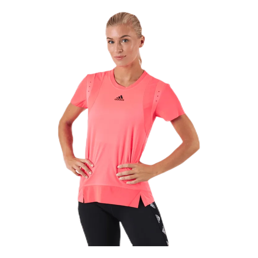 Adidas Training Heat Ready Tee Pink/Red