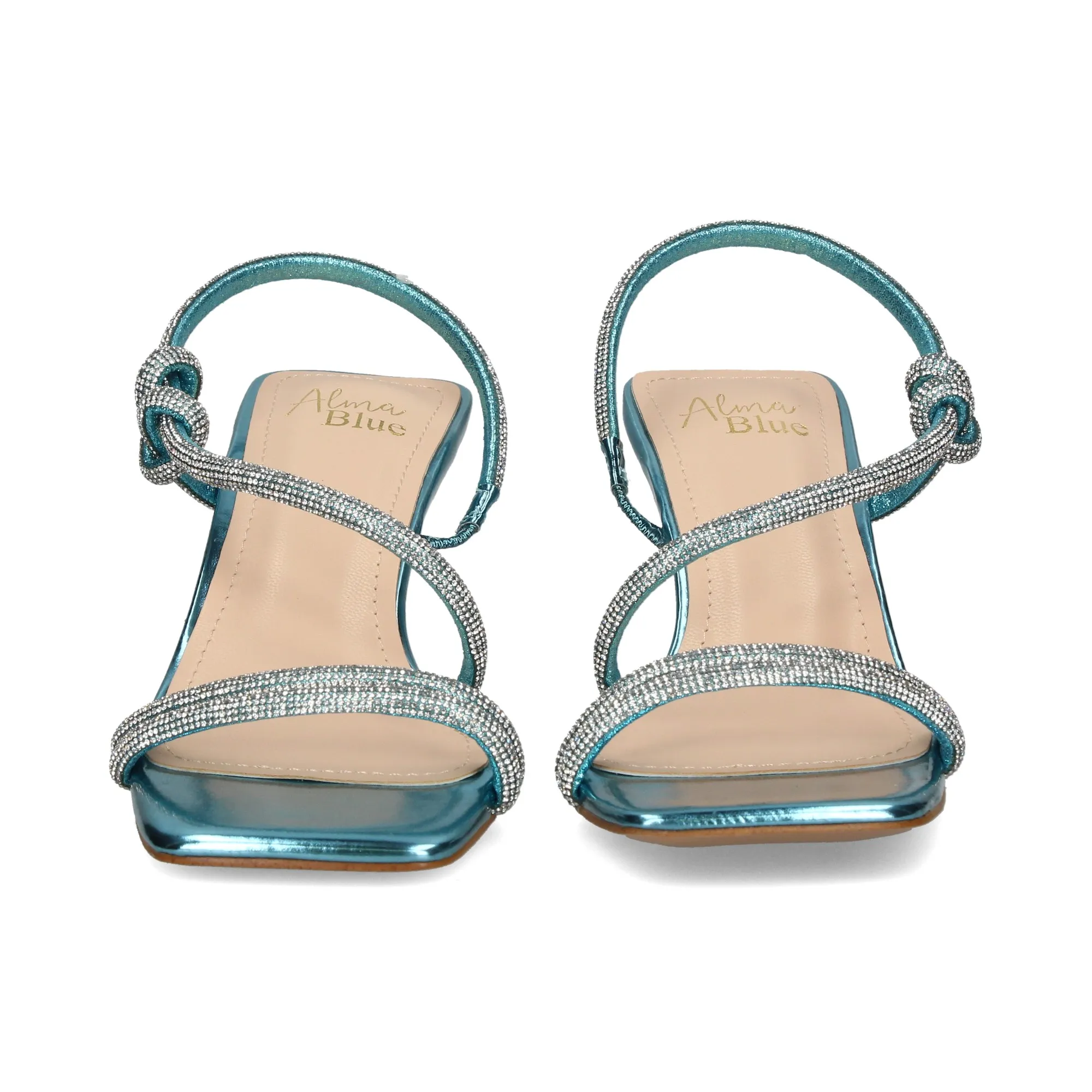 ALMA BLUE Sandalias con tacón de Mujer SKY
