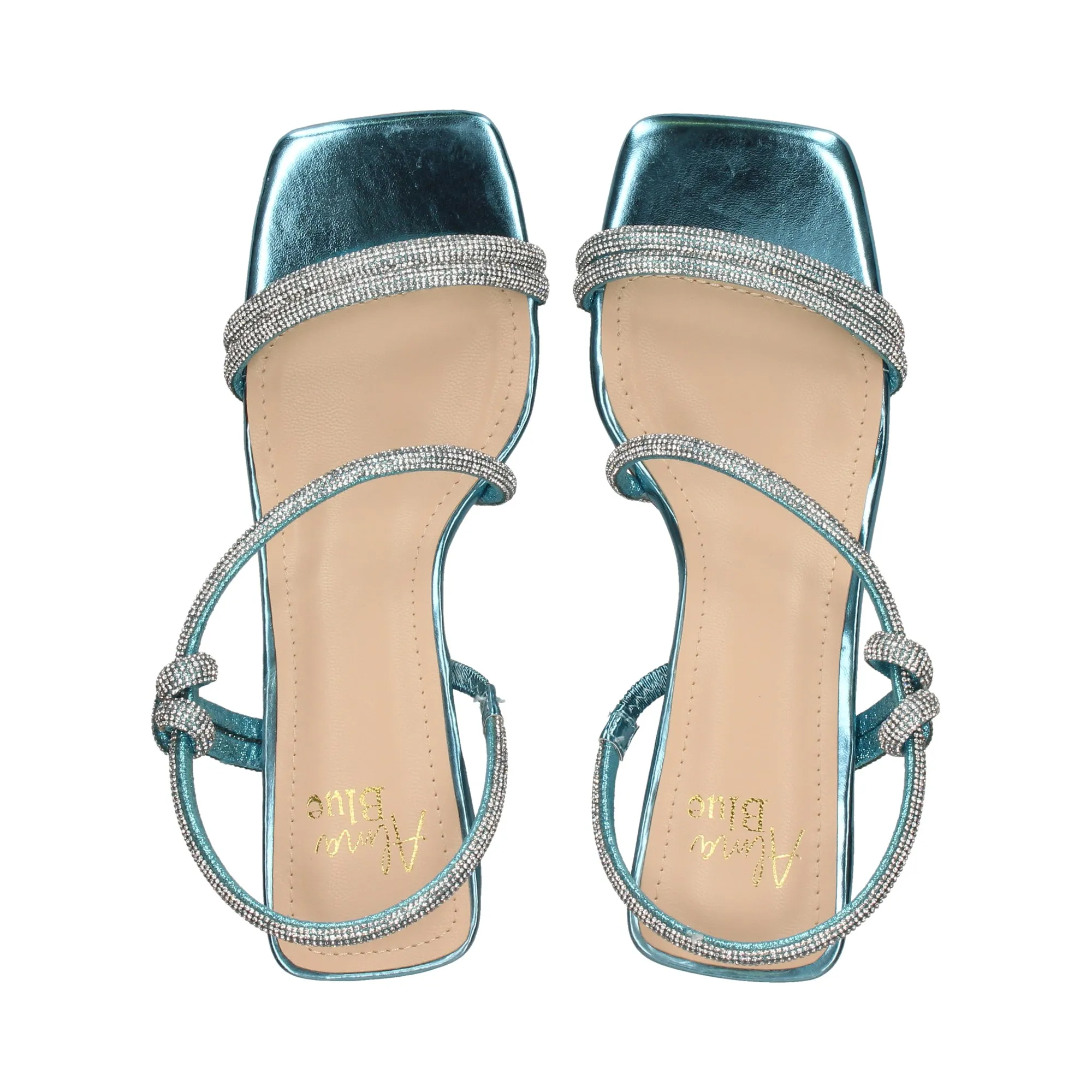 ALMA BLUE Sandalias con tacón de Mujer SKY