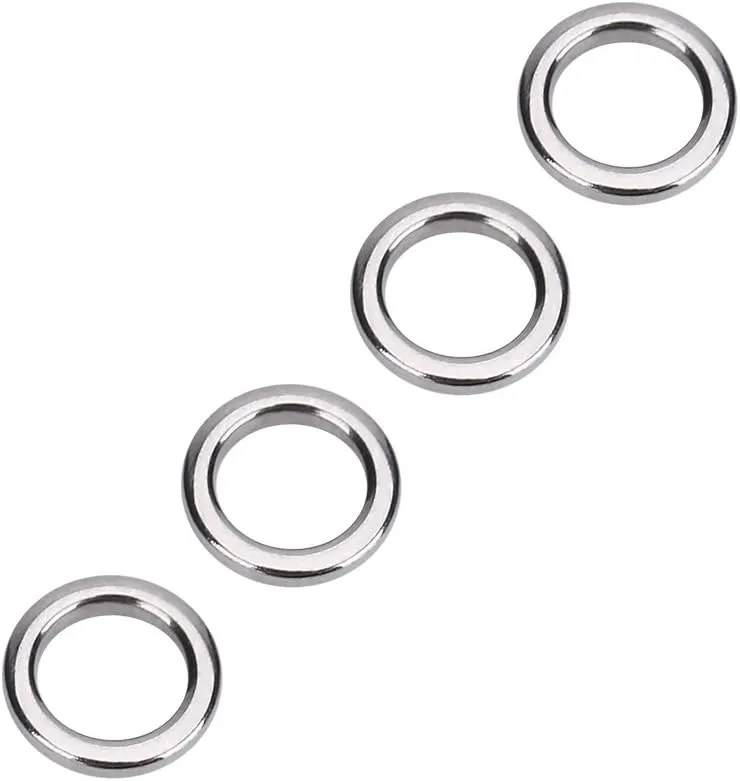 Alomejor Anillos de Pesca divididos 5 tamaños 50 unids/Set de Acero Inoxidable de Alta Resistencia de Alta Resistencia señuelos 