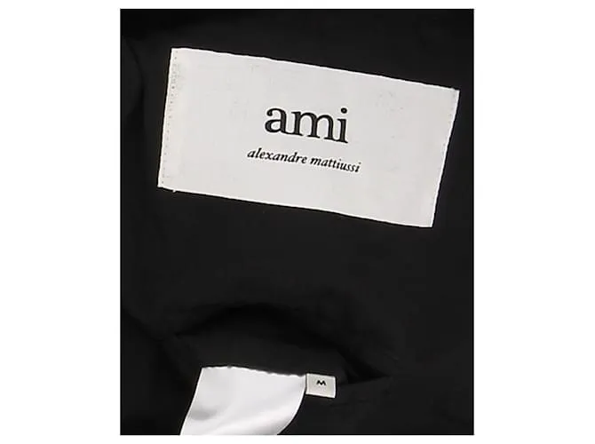 AMI Chaquetas T.International L Cuero Castaño 