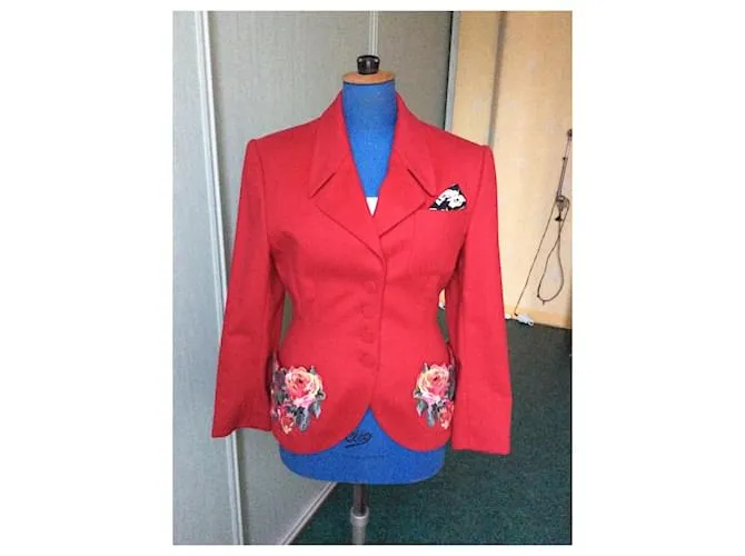 Autre Marque Chaqueta Lolita Lempicka 90% laine 10% cachemire Roja 