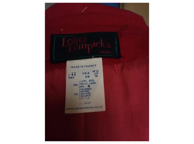 Autre Marque Chaqueta Lolita Lempicka 90% laine 10% cachemire Roja 