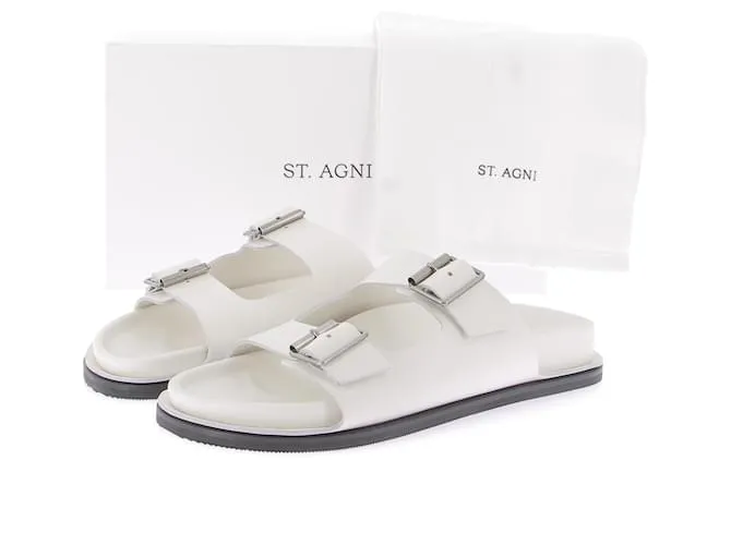 Autre Marque Sandalias ST AGNI T.EU 40 Cuero Blanco 
