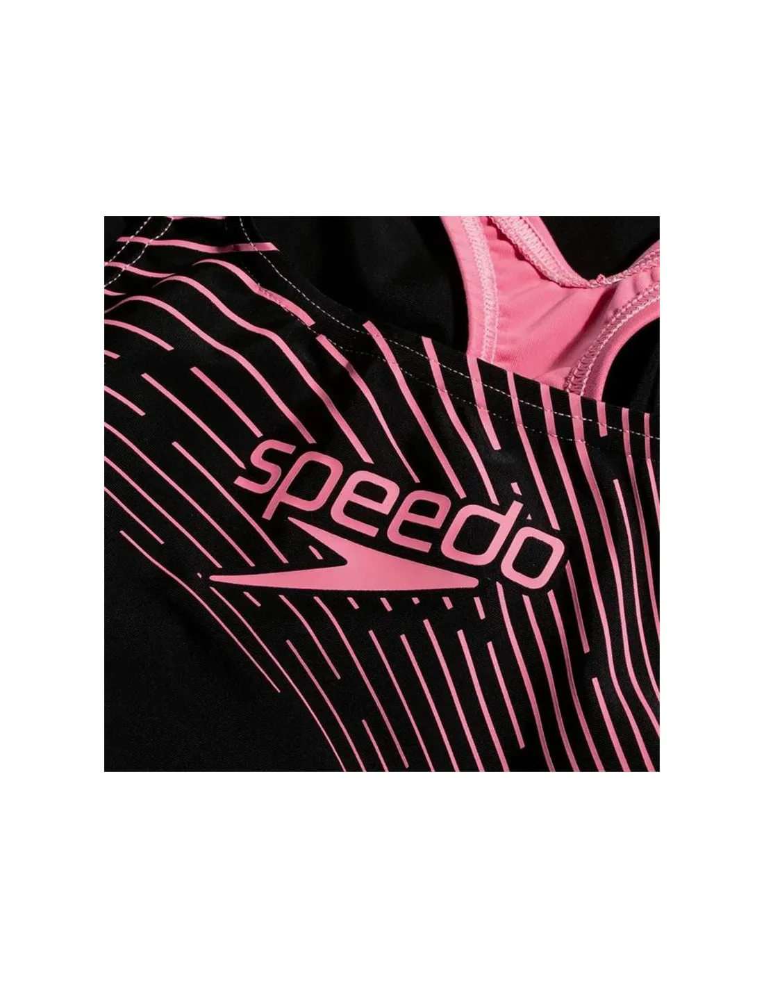 Bañador de Natación Speedo Medley Logo Medalist Niña Negro/Rosa