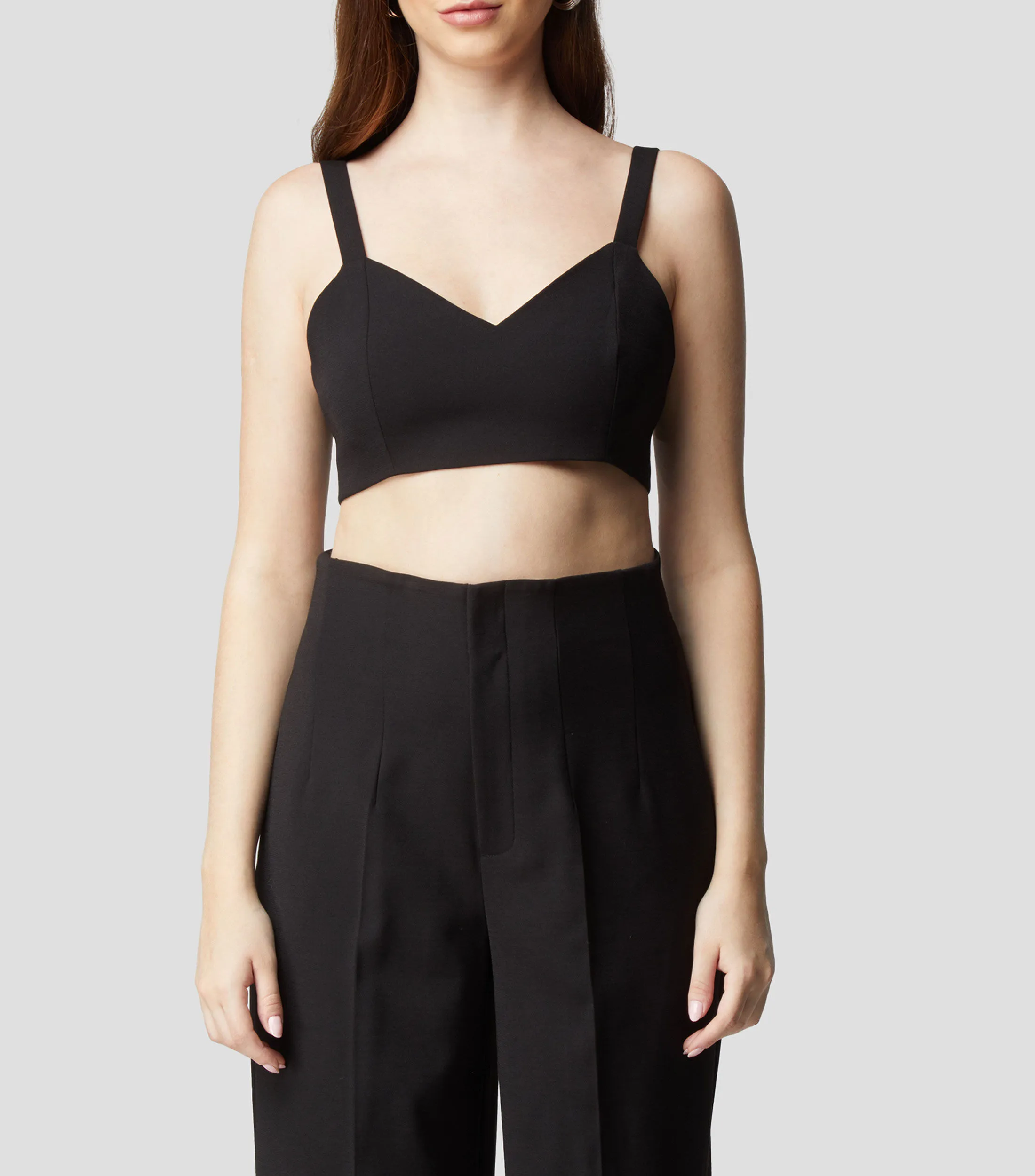 BCBGMAXAZRIA Top liso sin mangas Mujer