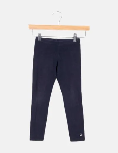 Benetton Legging azul básico