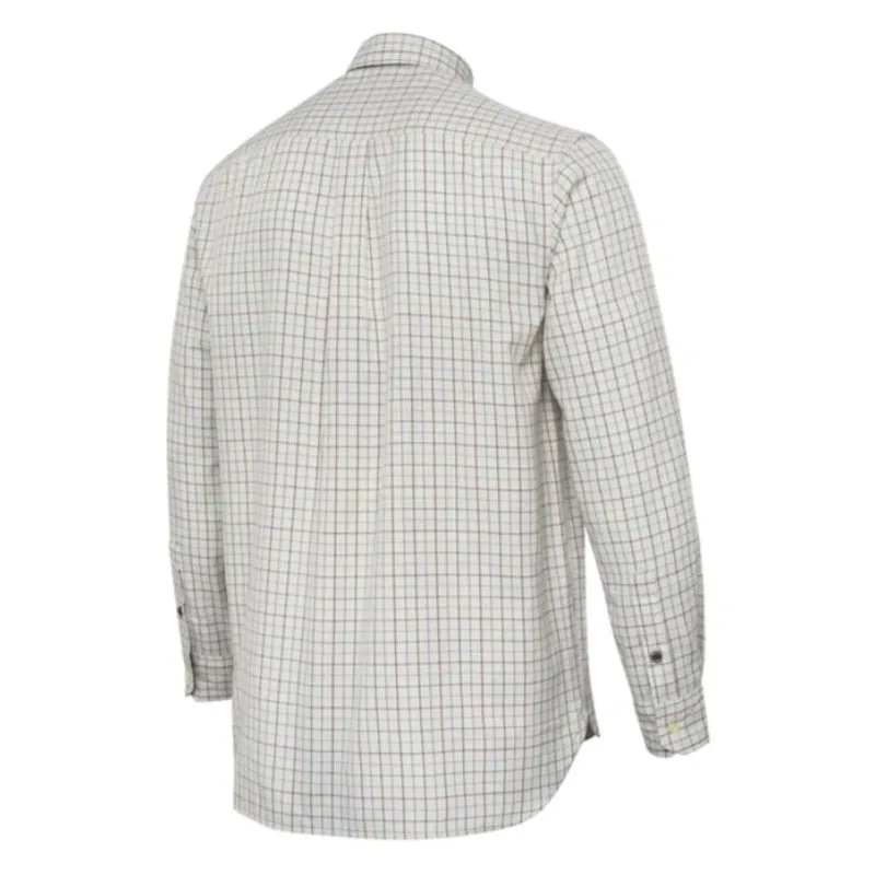 Beretta Camisa Charlow Ivory &  Blue Check Manga Larga