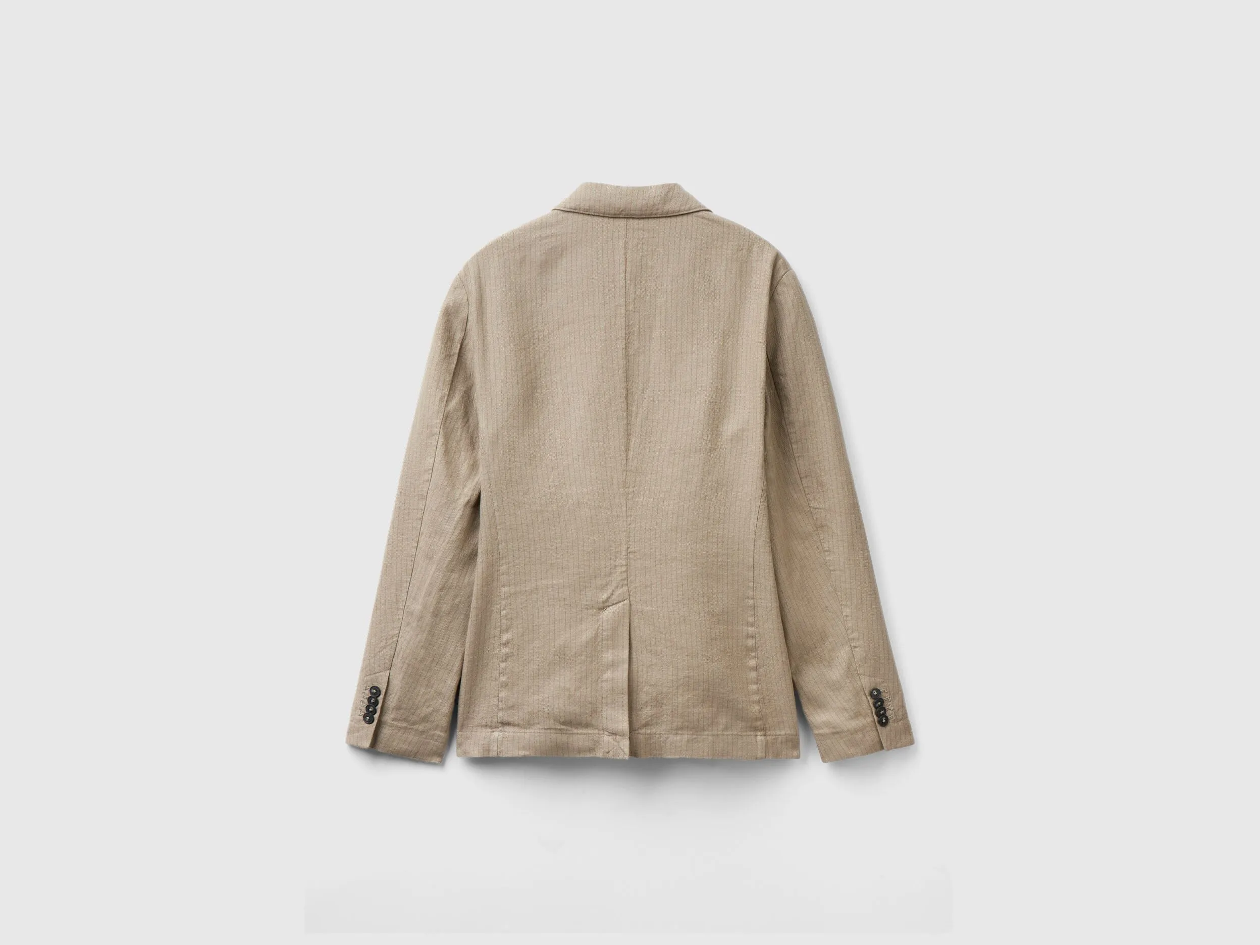 Blazer de rayas en mezcla de lino