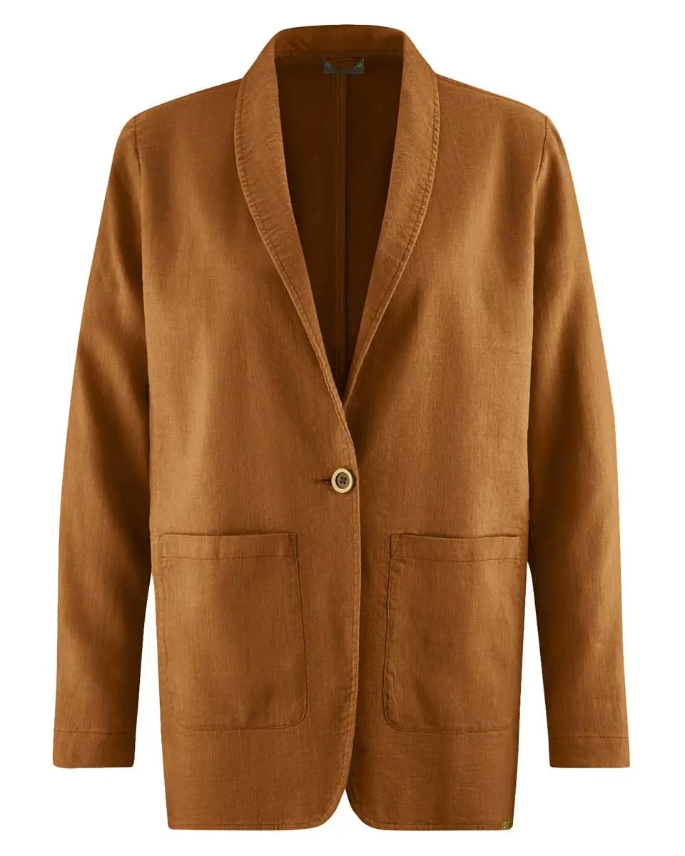 Blazer oversize de cáñamo para mujer