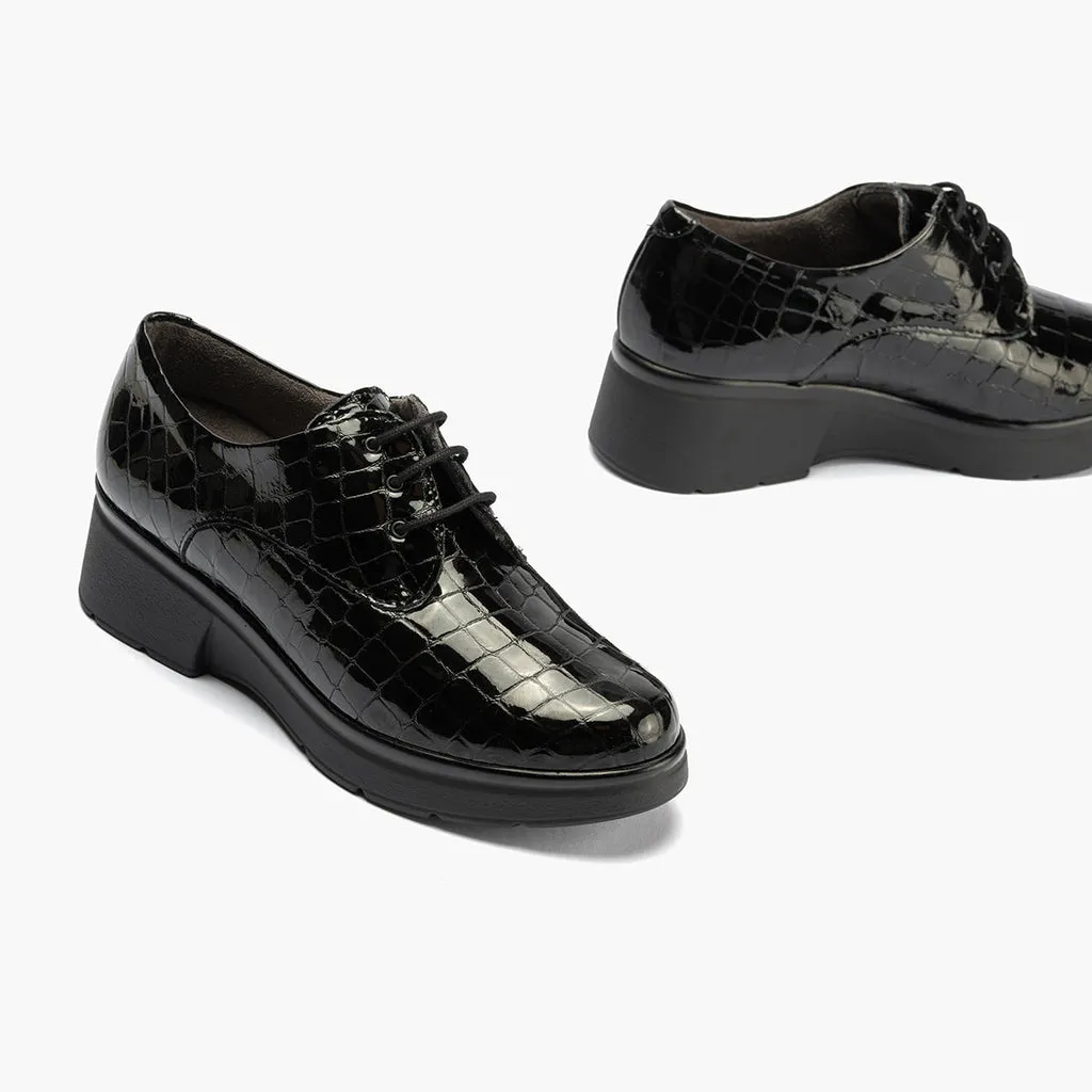 Blucher en Coco de mujer color negro