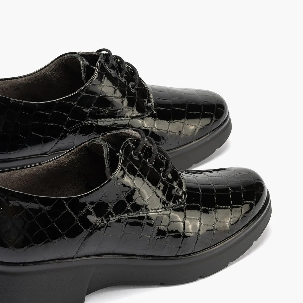 Blucher en Coco de mujer color negro