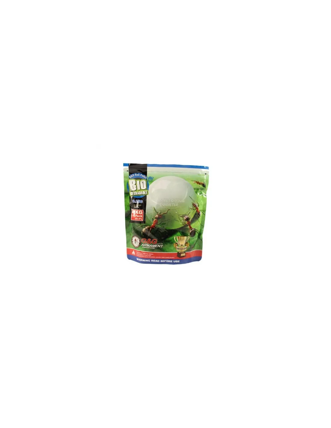 Bolas G&G bio 0.28g 1kg Blancas
