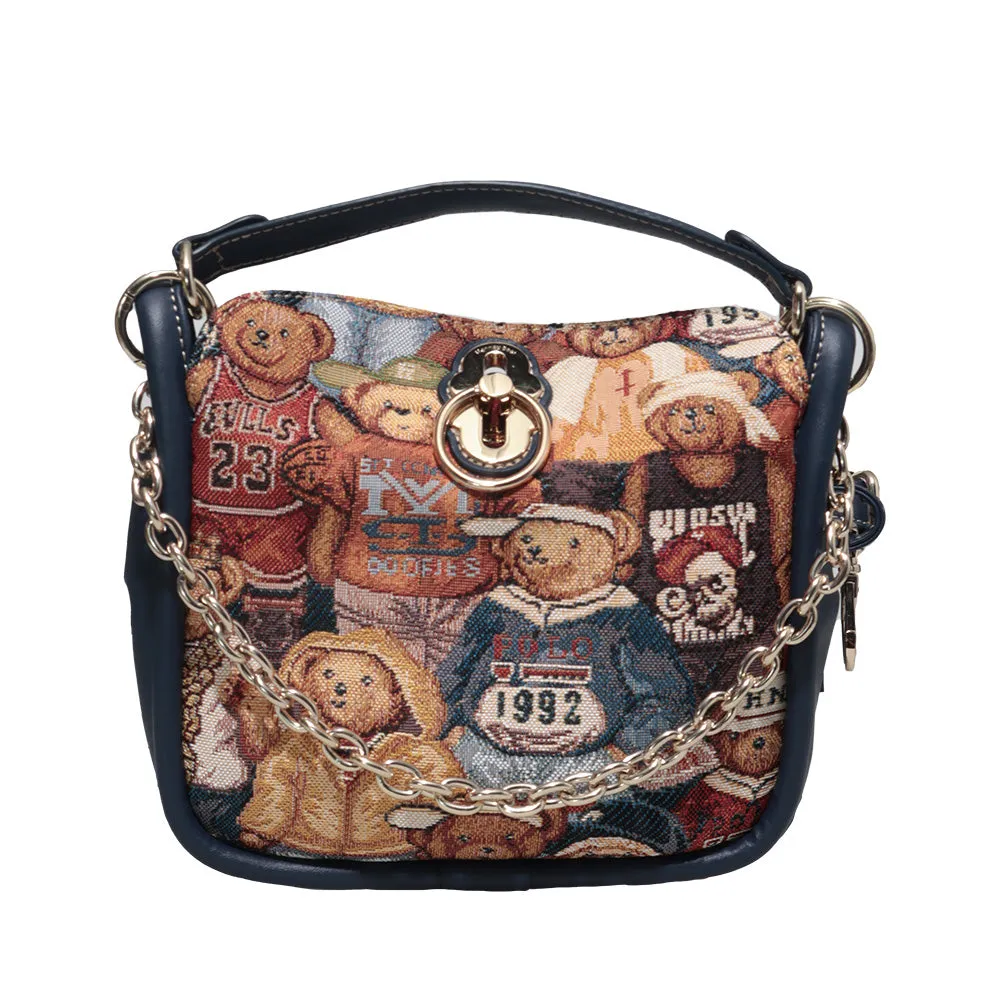 BOLSA BANDOLERA ESTAMPADO HENNEY BEAR H358