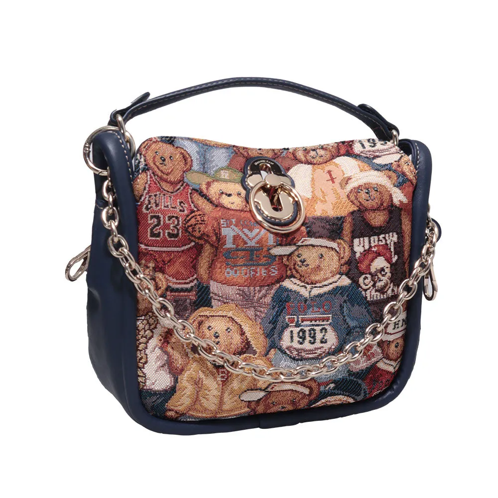 BOLSA BANDOLERA ESTAMPADO HENNEY BEAR H358