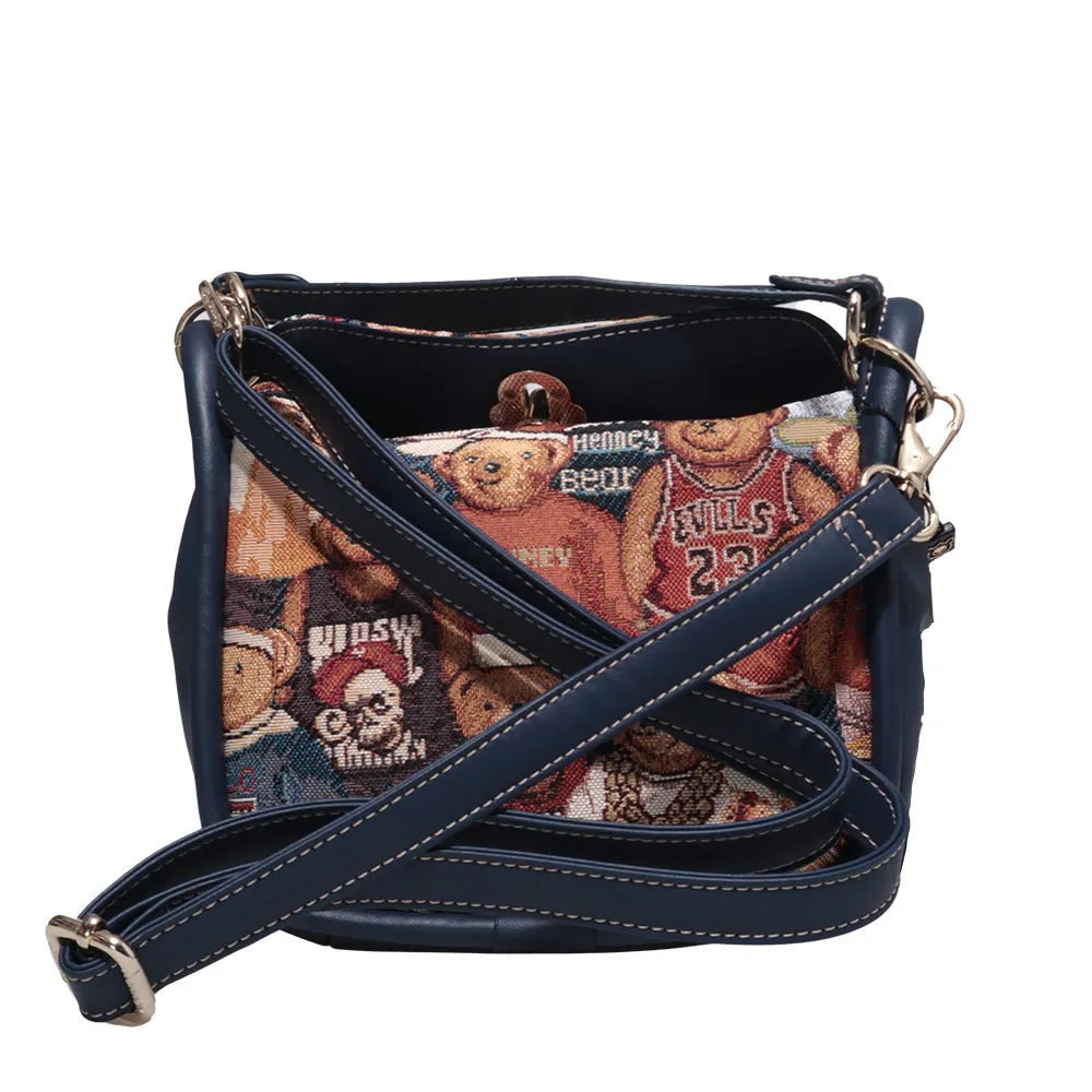 BOLSA BANDOLERA ESTAMPADO HENNEY BEAR H358