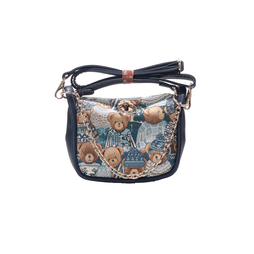 BOLSA BANDOLERA ESTAMPADO HENNEY BEAR H358