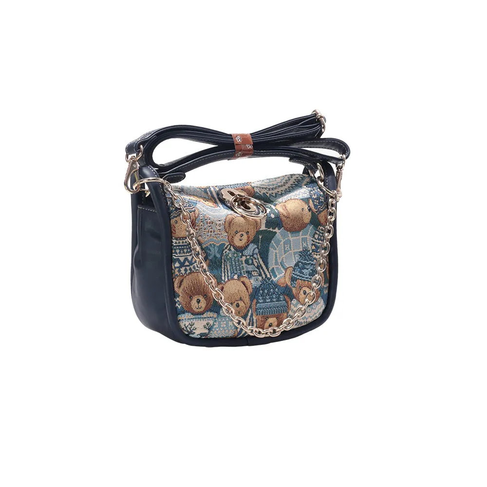 BOLSA BANDOLERA ESTAMPADO HENNEY BEAR H358