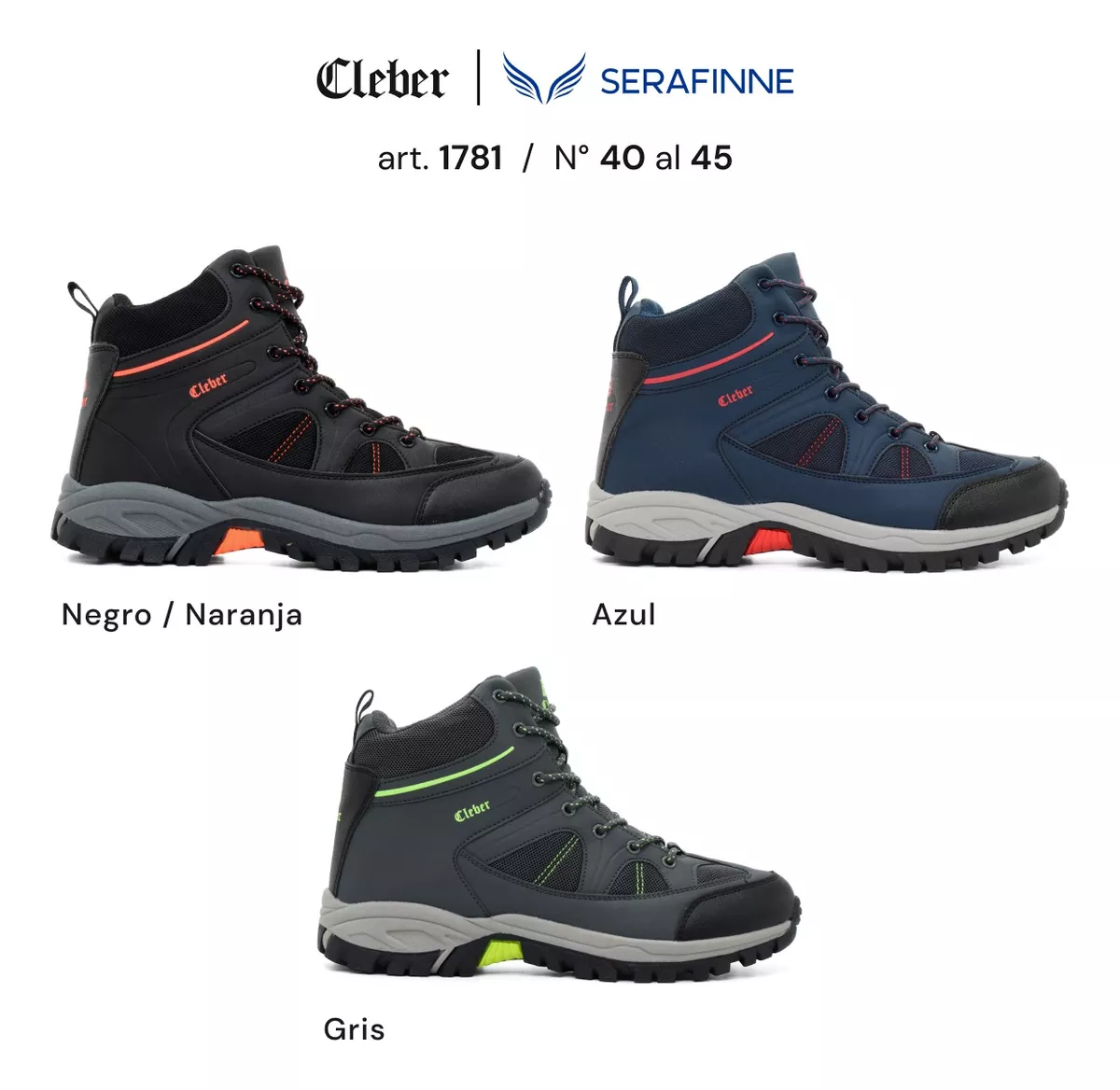 Bota Trekking Hombre Botita Hombre Importada Cleber 1781