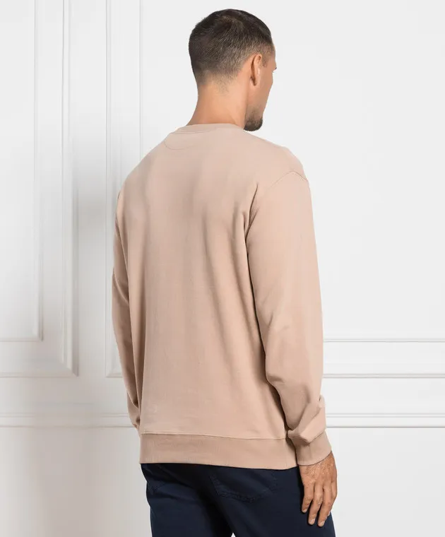 Brunello Cucinelli Beige sweatshirt with embroidery