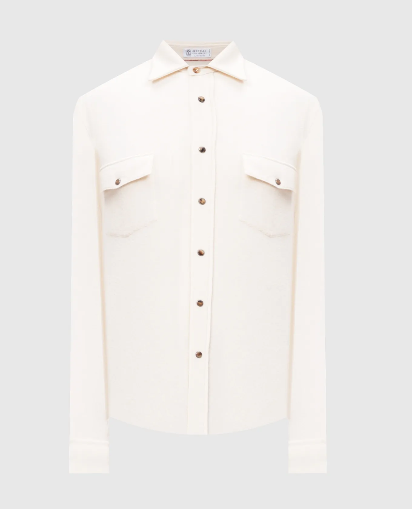 Brunello Cucinelli White shirt made of wool, cashmere and silk