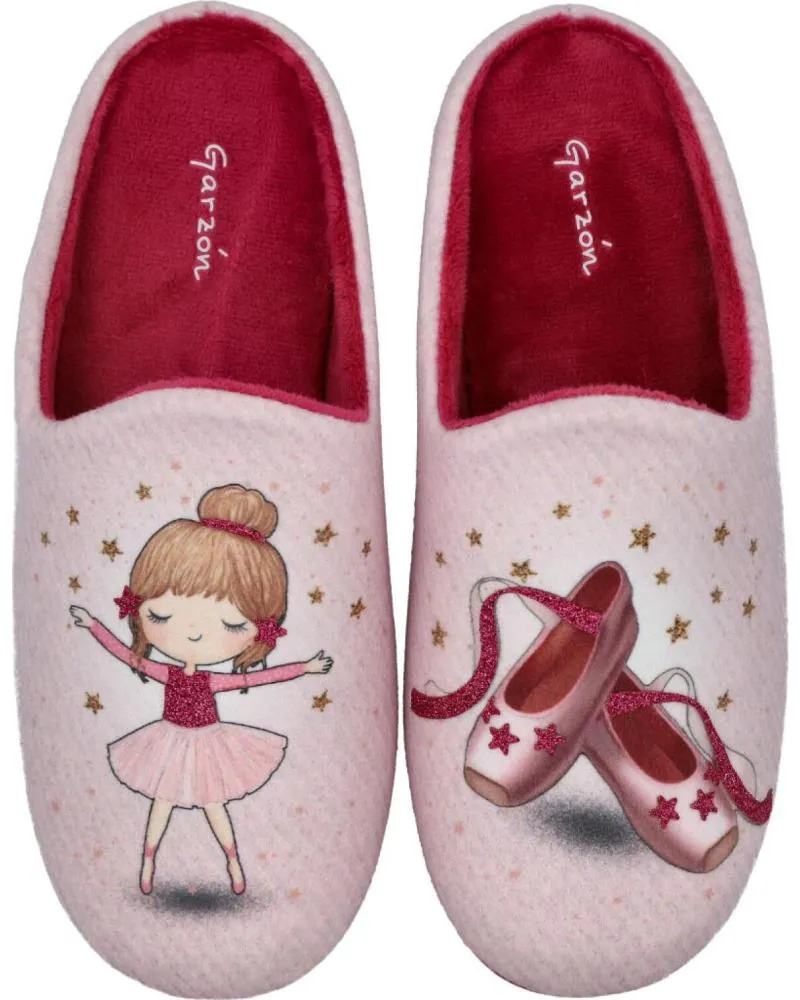 CALZADO DE CASA DE NIñA GARZON N4746246 ZAPATILLAS DE CASA NIN ROSA