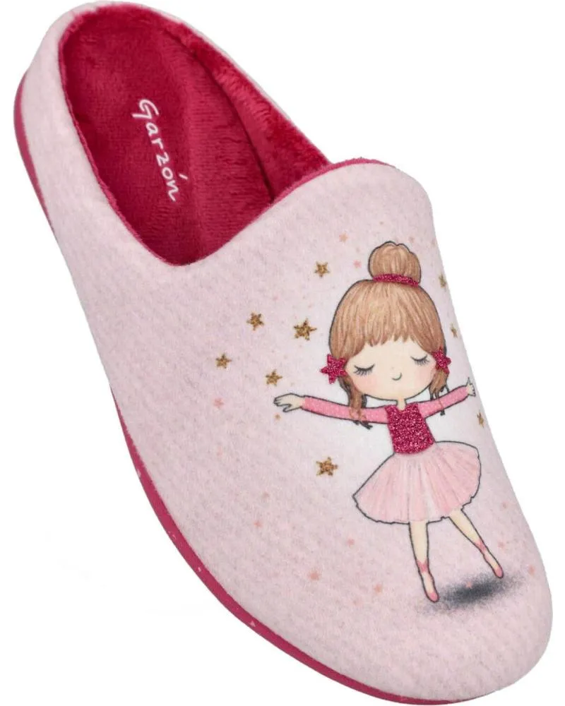 CALZADO DE CASA DE NIñA GARZON N4746246 ZAPATILLAS DE CASA NIN ROSA