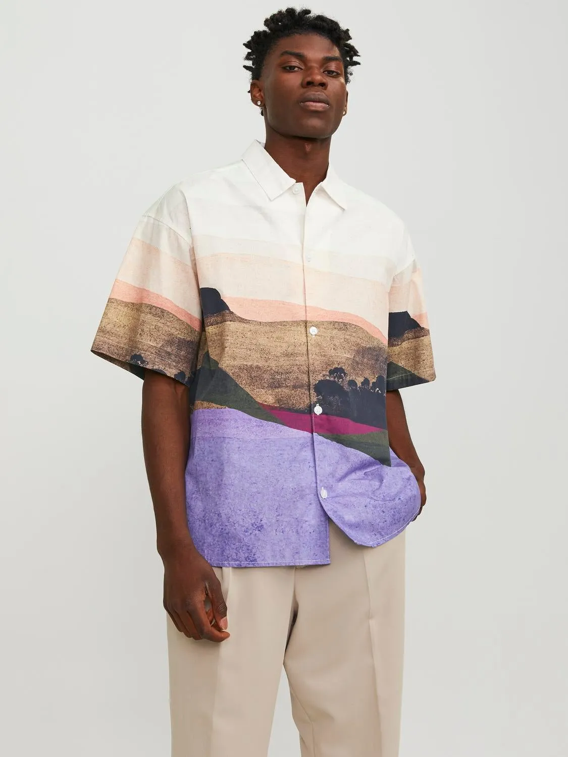 Camisa Corte wide | Violeta oscuro | Jack & Jones®