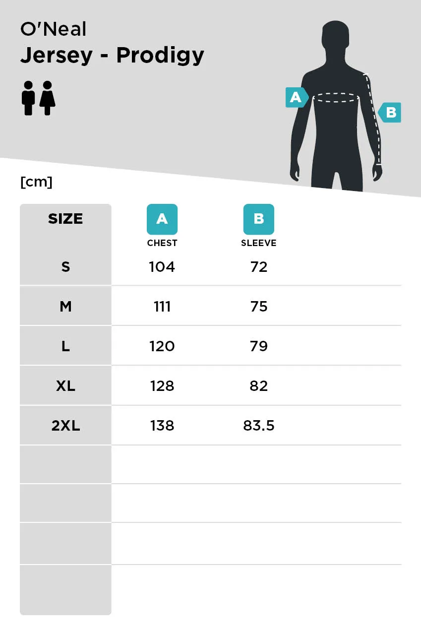 CAMISETA DE CROSS O'NEAL PRODIGY FIVE FOUR NEGROGRIS 