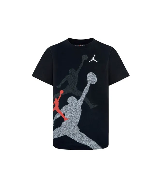 Camiseta Jordan Gradient Stacked Jm Ss Niño Negro