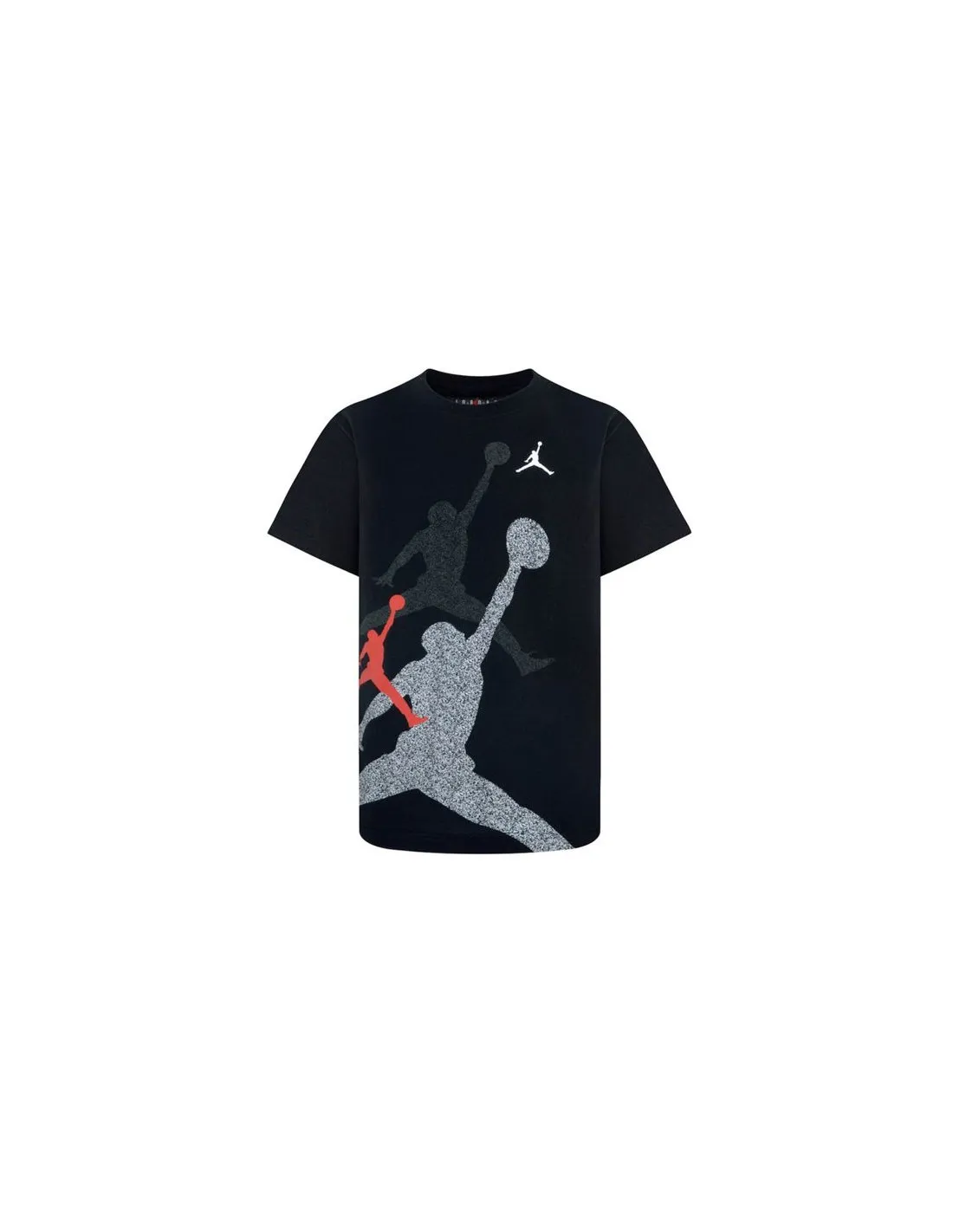 Camiseta Jordan Gradient Stacked Jm Ss Niño Negro