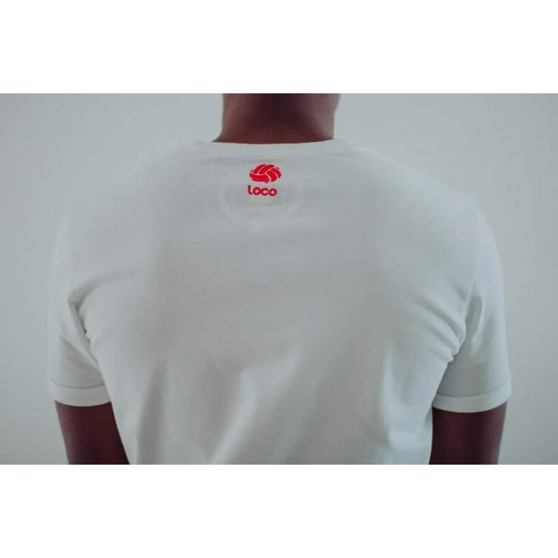 Camiseta Loco Marco Lenders Blanco Rojo | Loco
