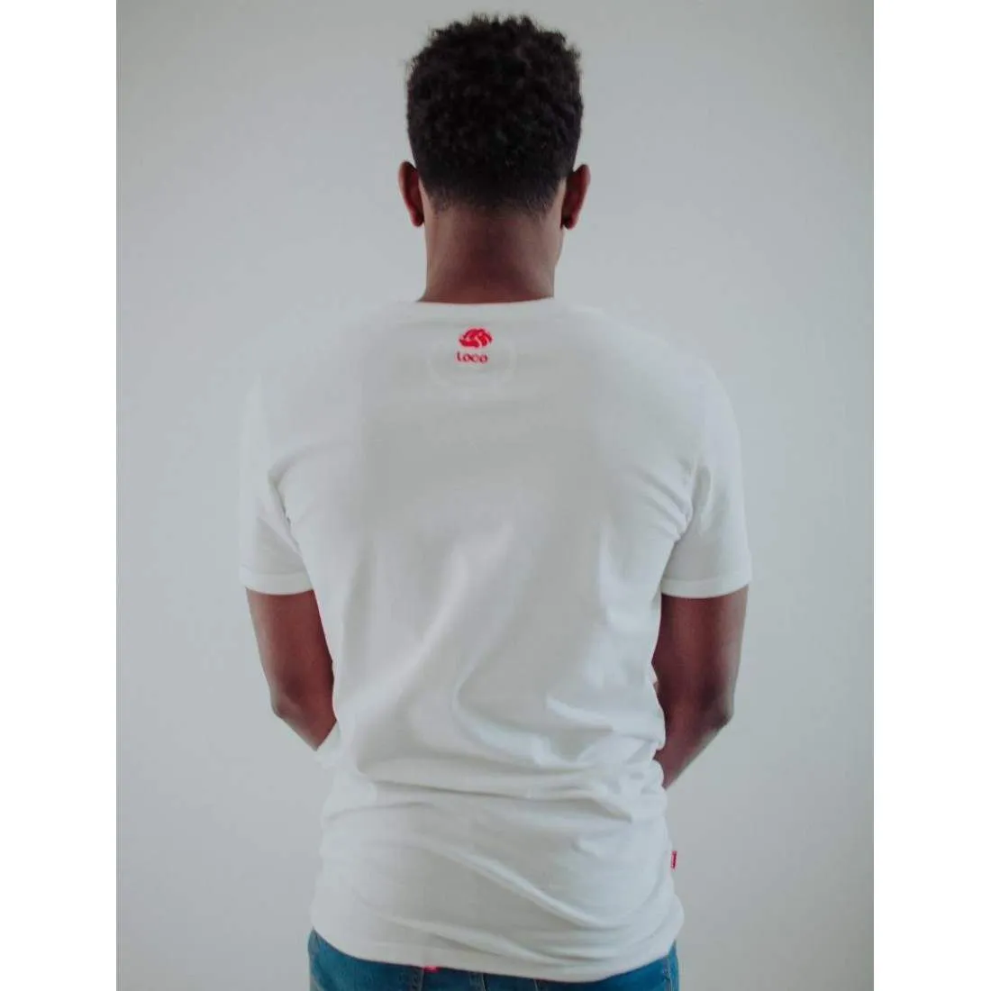 Camiseta Loco Marco Lenders Blanco Rojo | Loco