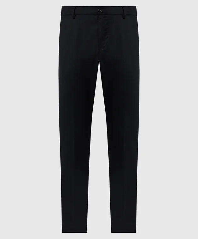 Canali Blue pants made of wool