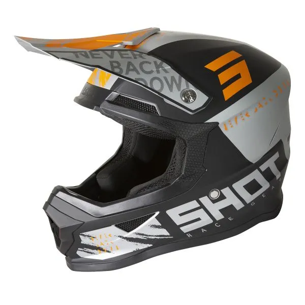 Casco SHOT Furious Draw Orange Grey Matt 