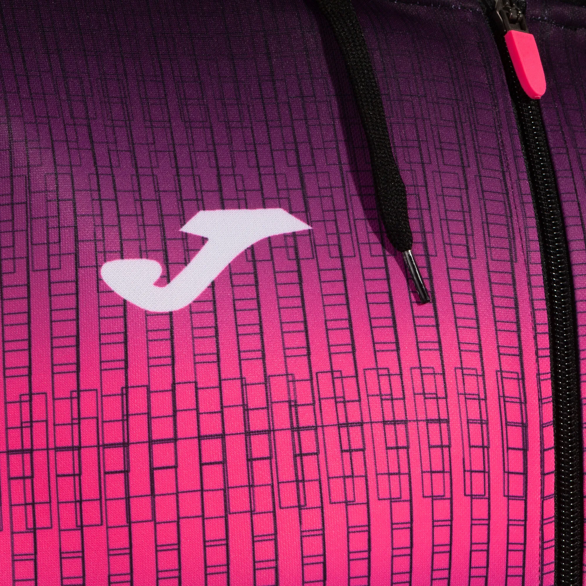 Chaqueta con capucha hombre Tiger V negro rosa flúor
