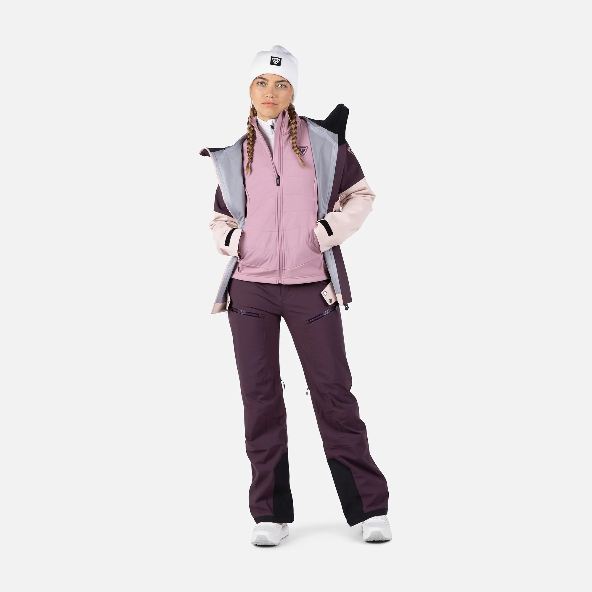 Chaqueta híbrida mujer con cremallera integral Classique
