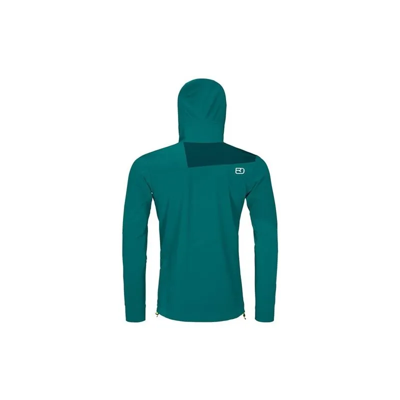 Chaqueta softshell para hombre Ortovox Chaqueta Pala con capucha M (verde pacífico)