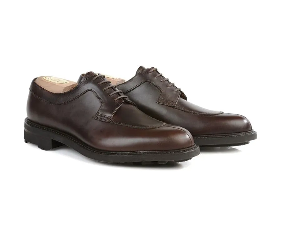 CHOCOLATE DERBY SHOES  RUBBER OUTSOLE  KENT GOMME COUNTRY