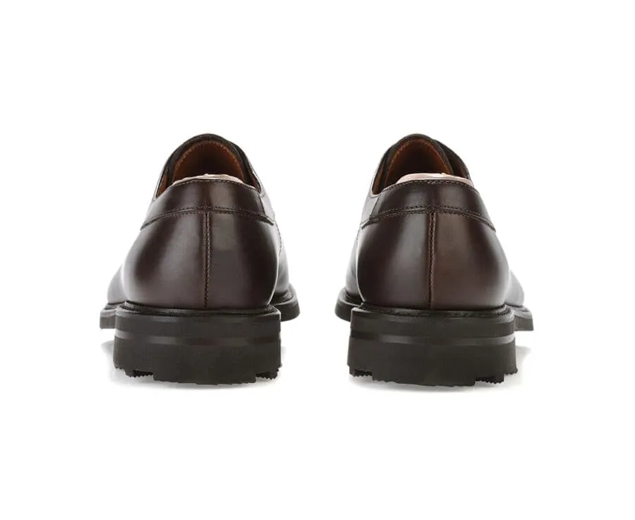 CHOCOLATE DERBY SHOES  RUBBER OUTSOLE  KENT GOMME COUNTRY