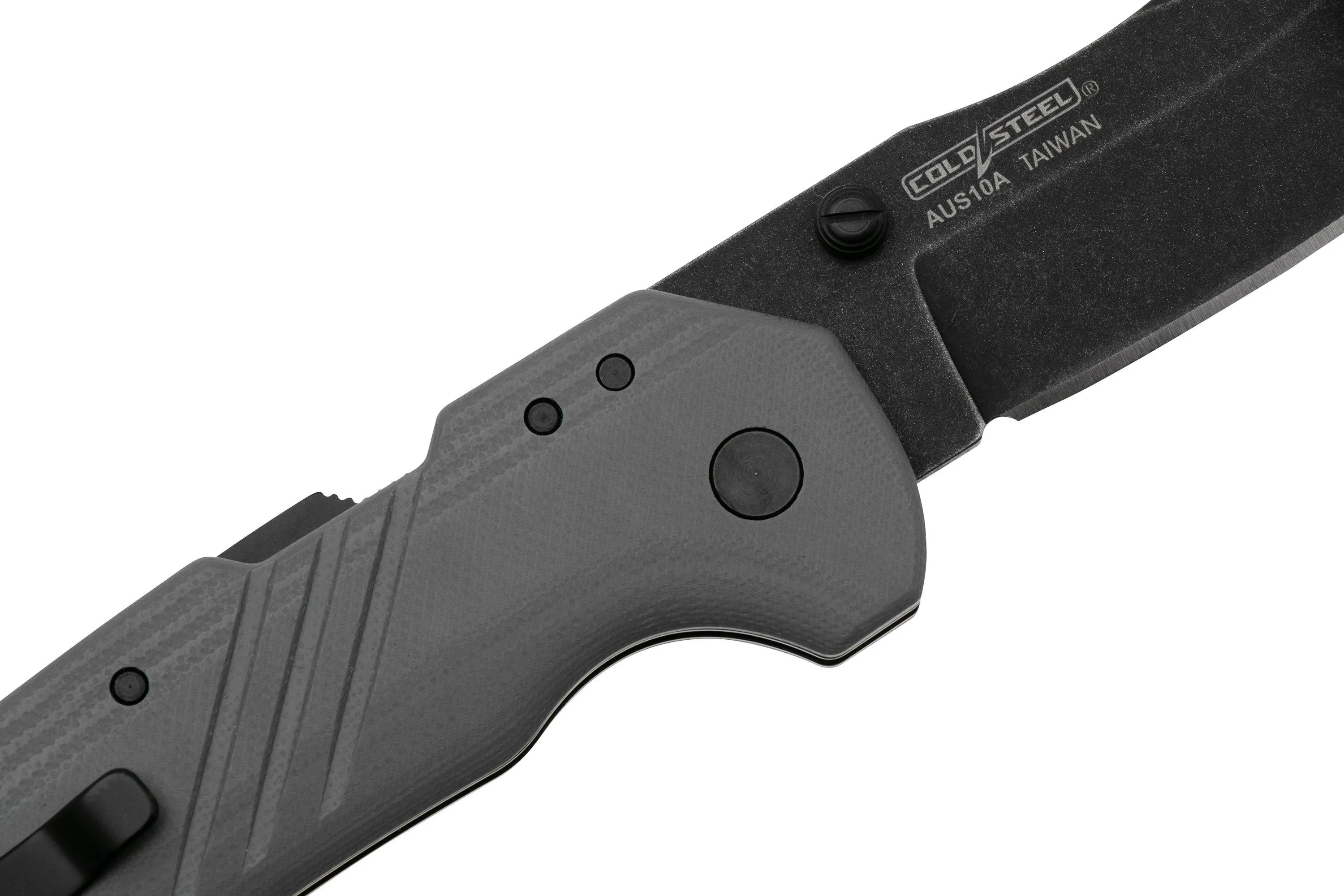 COLD STEEL ENGAGE CLIP POINT FL30DPLD10BGY BLACKWASHED AUS10A, GRAY G10, NAVAJA