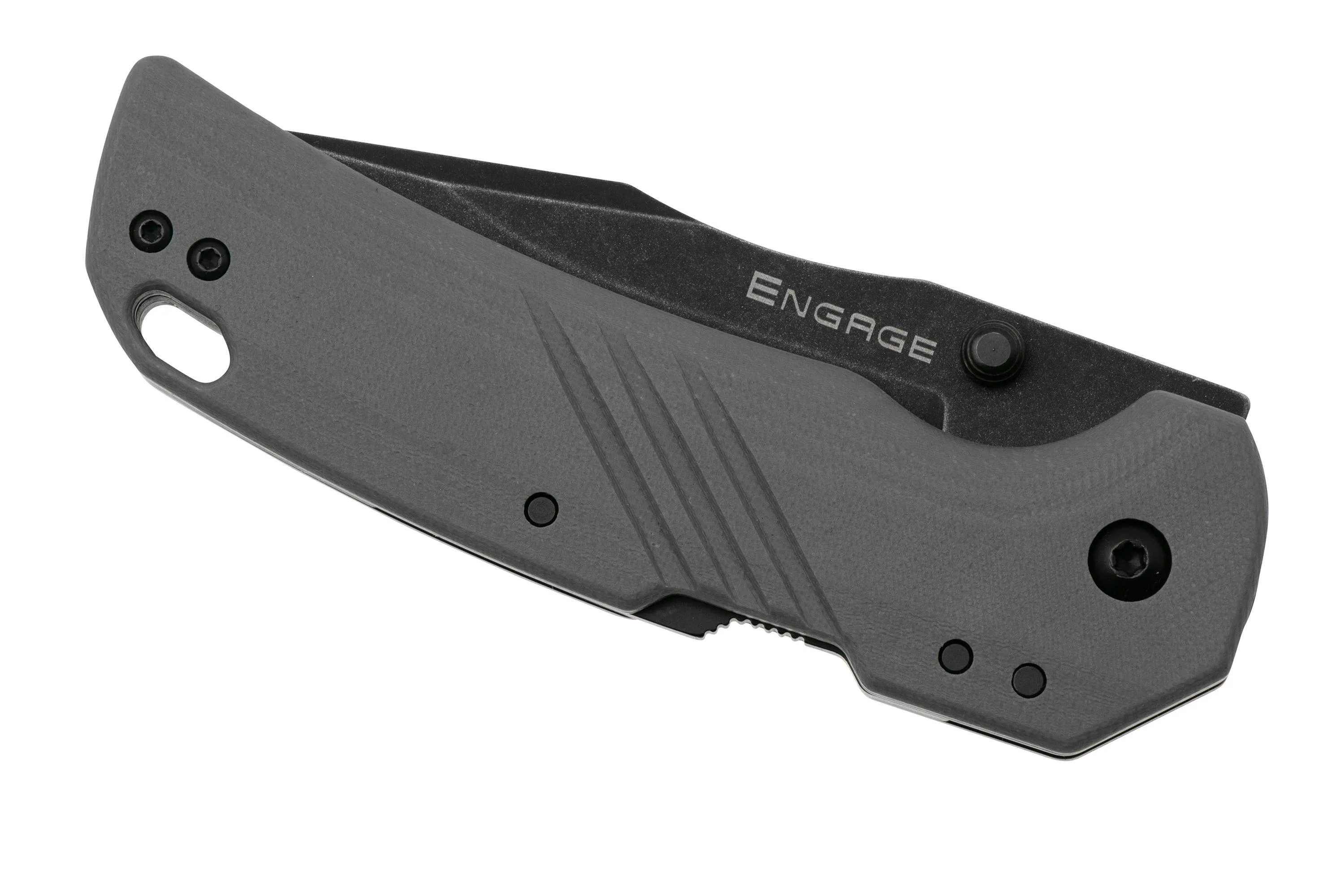 COLD STEEL ENGAGE CLIP POINT FL30DPLD10BGY BLACKWASHED AUS10A, GRAY G10, NAVAJA