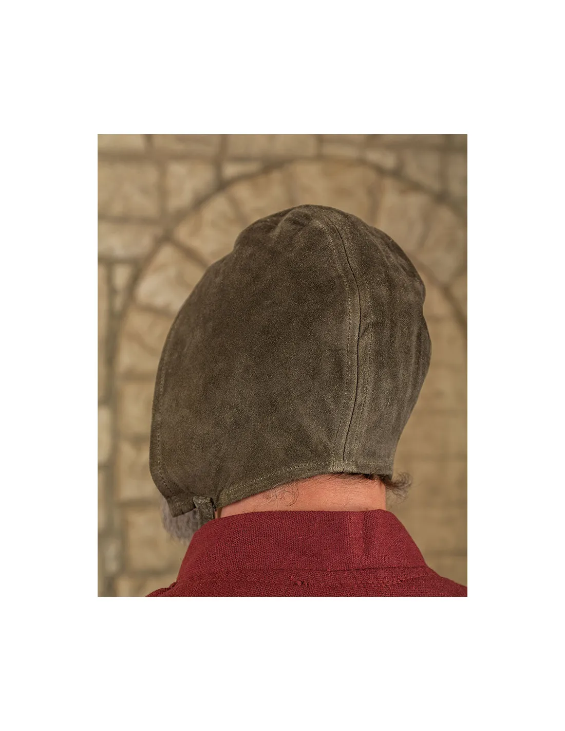 Crespina medieval de campesino Martinus, verde oliva