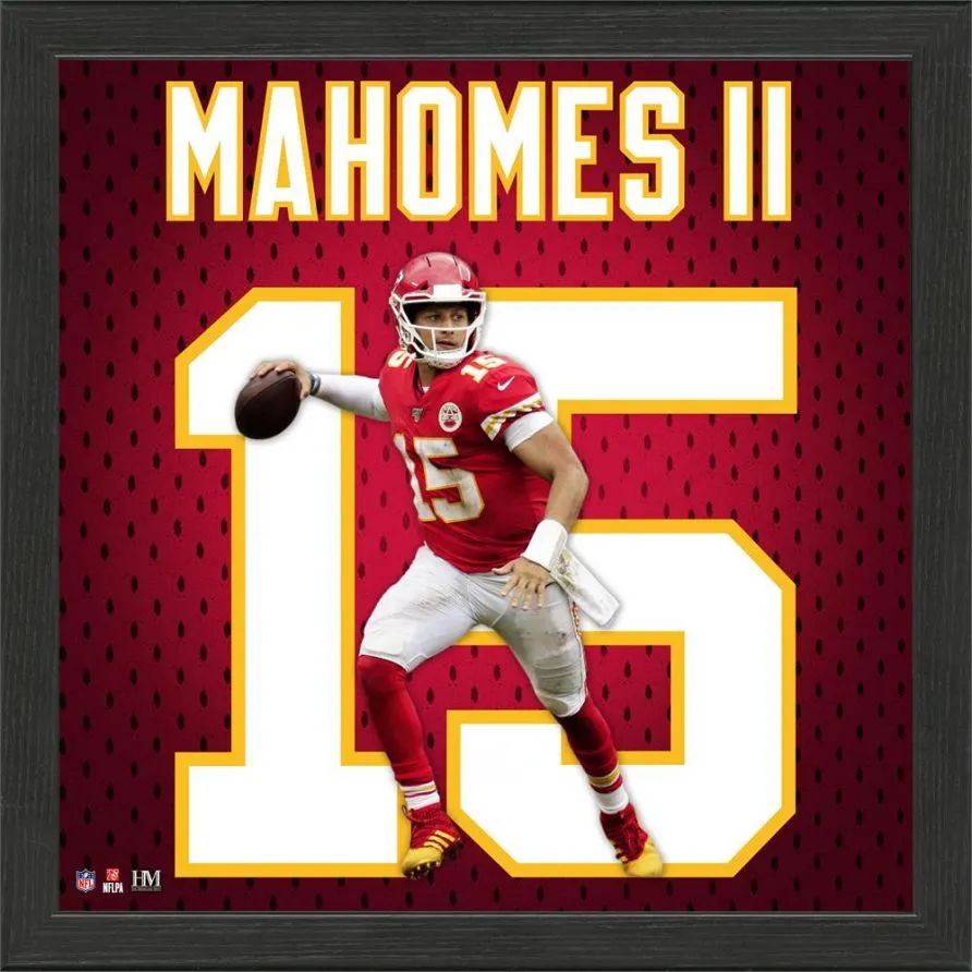 Cuadro Chiefs Patrick Mahomes Jersey Framed Photo