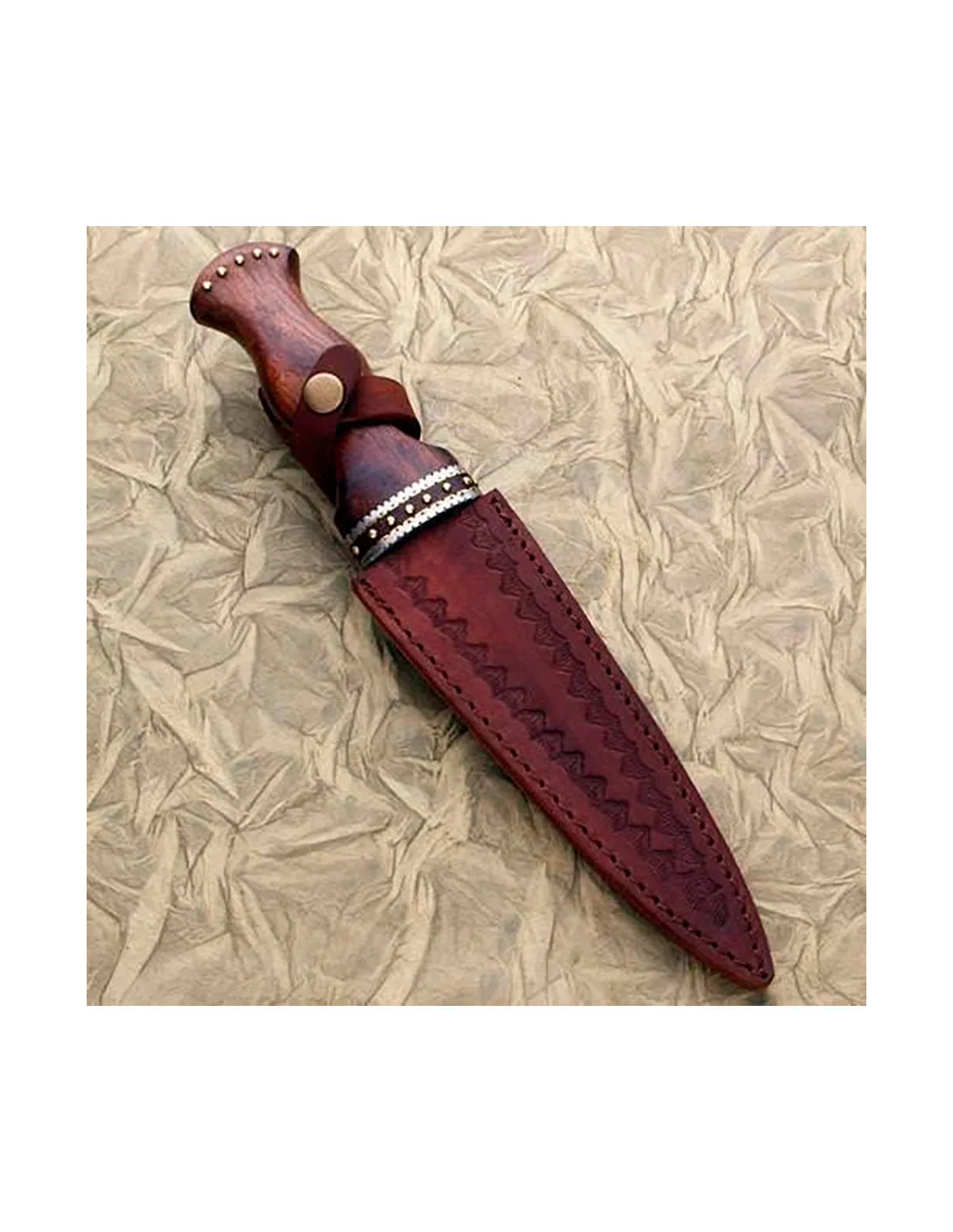 Cuchillo Escocés Sgian Dubh hoja en Acero de Damasco