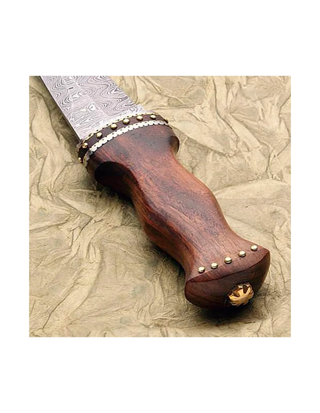Cuchillo Escocés Sgian Dubh hoja en Acero de Damasco