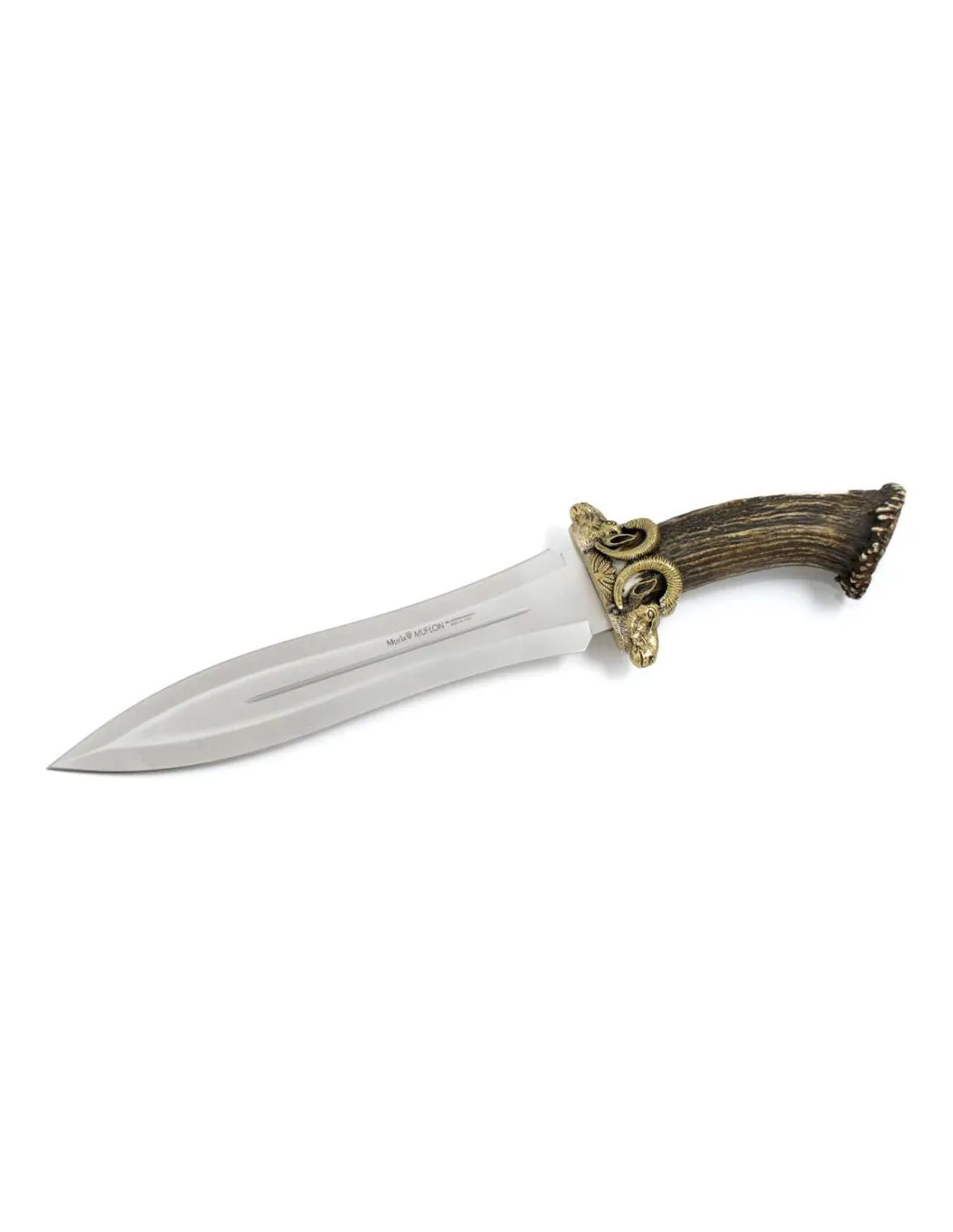 Cuchillo remate Muflón puño asta de ciervo