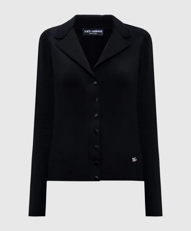 Dolce&Gabbana Black jacket with metallic DG logo