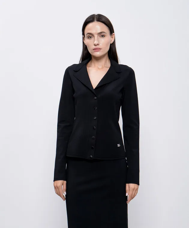 Dolce&Gabbana Black jacket with metallic DG logo