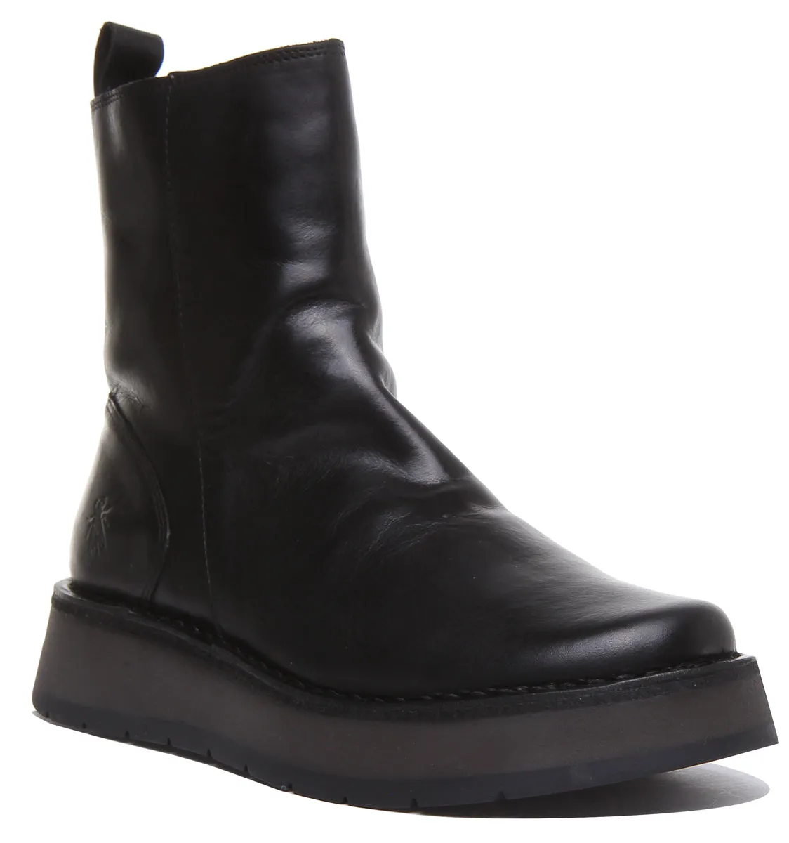 Fly London RENO053 Botines con suela de plataforma para mujer en negro